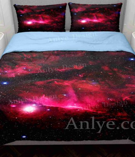Wholesale Red Magma Galaxy Duvet Cover Set - Vibrant and Colorful