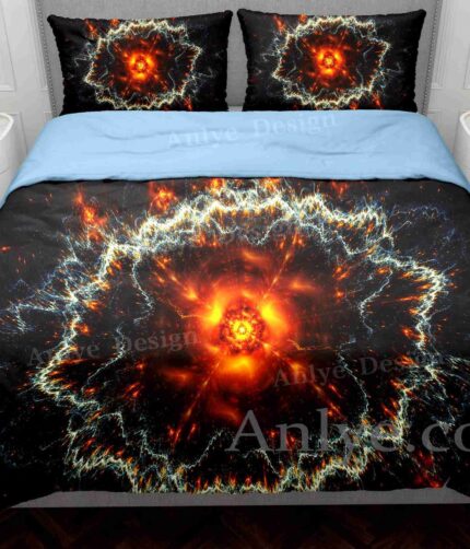 Bright Magic Eye Starfire Duvet Cover Set: Vibrant and Colorful