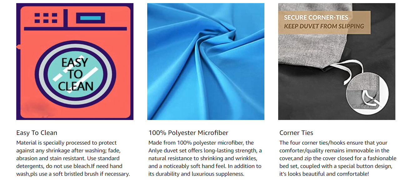 Luxurious and Colorful 3D Geometric Blue Duvet Cover Set: The Best Gift for Twin, Full, Queen, and King Sizes - Image 4