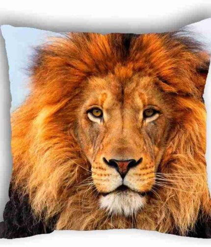 Anlye Animal Pillowcase Lion Pillow Cover Cartoon Pillow case Yellow Decorative Pillow Satin Fabric