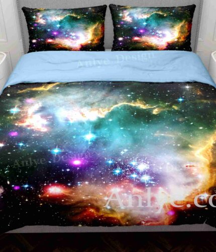 Wholesale 3D Galaxy Duvet Cover Set: Vibrant and Colorful, Perfect Gift for Boys and Girls
