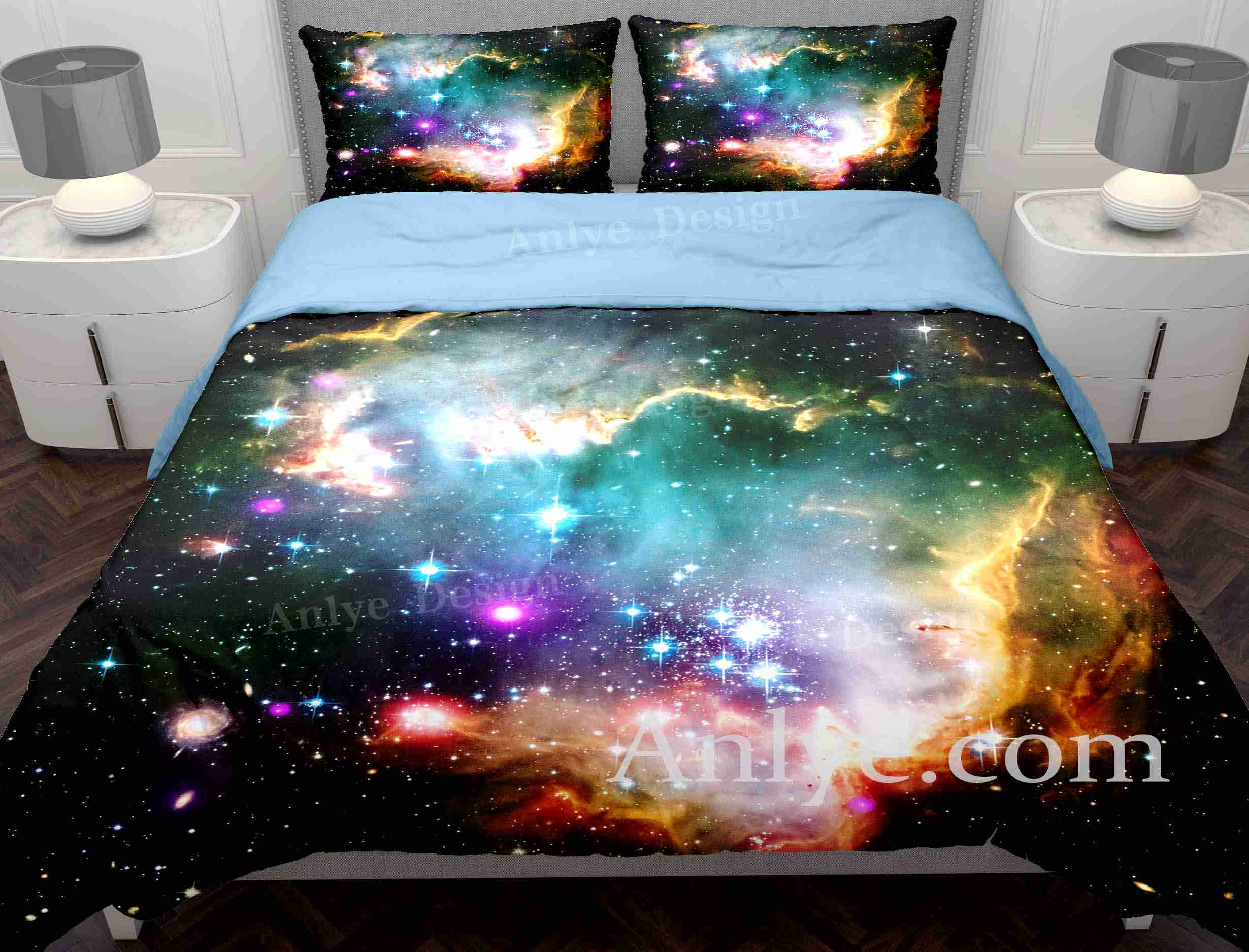 Wholesale 3D Galaxy Duvet Cover Set: Vibrant and Colorful, Perfect Gift for Boys and Girls
